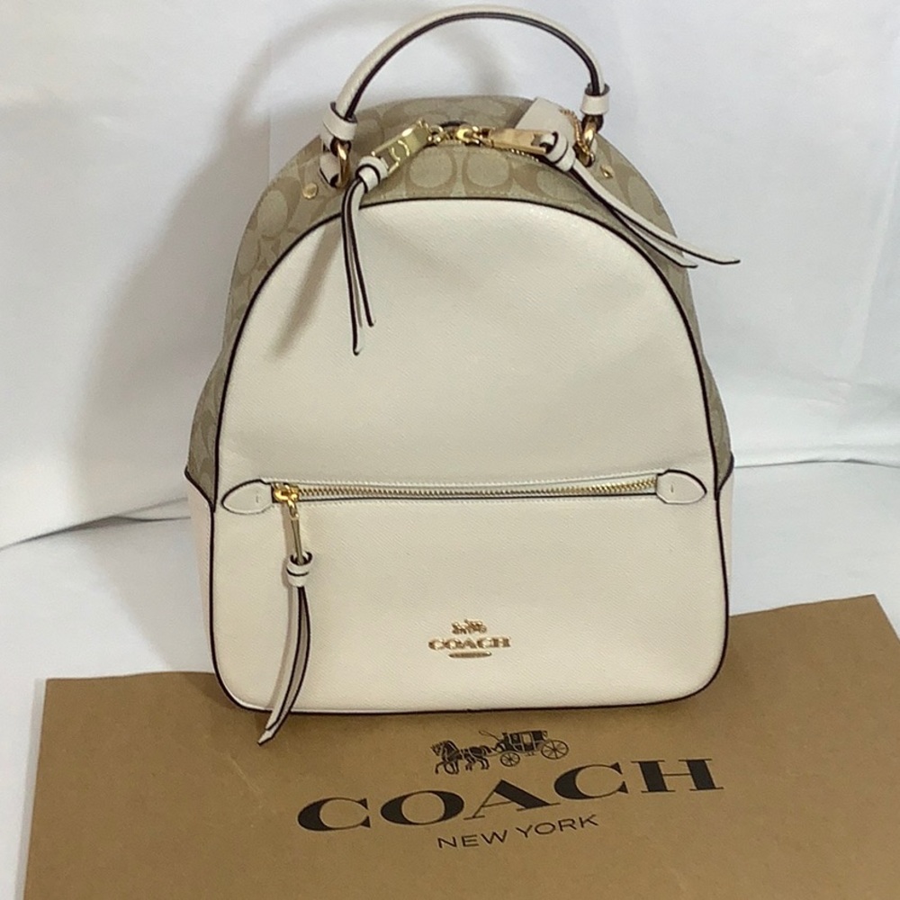 NWT Coach Jordyn Backpack Chalk/Khaki